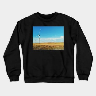 Wind turbine, Pincher Creek, Alberta, Canada. Crewneck Sweatshirt